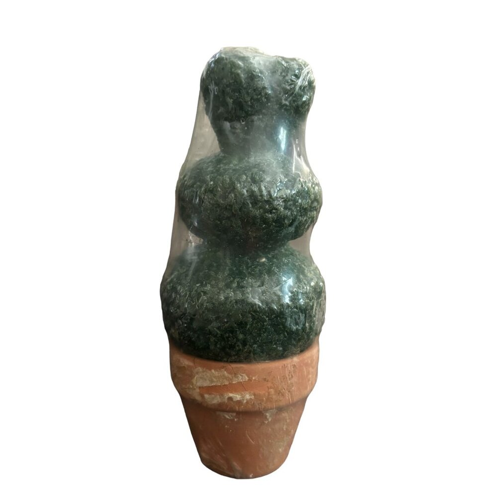 Topiary Molded Candle Factory Sealed New 5" in Terracotta pot
